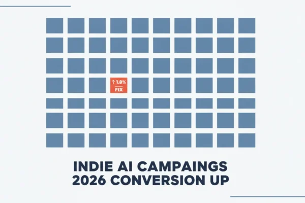Indie AI Campaigns: 1.8% Conversion Fix for 2026