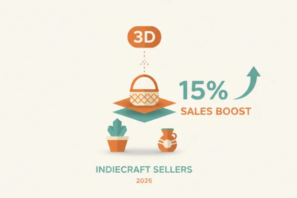 Indie Craft Sellers: 3D Views Boost Sales 15% in 2026