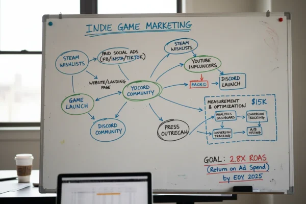 Indie Game Marketing: 2.8x ROAS on $15K in 2025