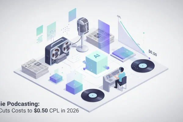 Indie Podcasting: AI Cuts Costs to $0.50 CPL in 2026