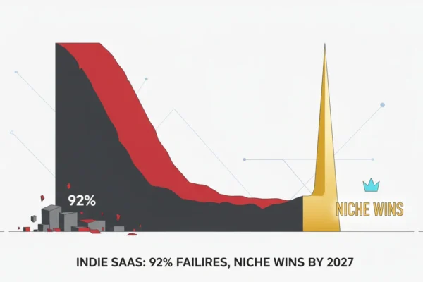 Indie SaaS: 92% Failures, Niche Wins by 2027